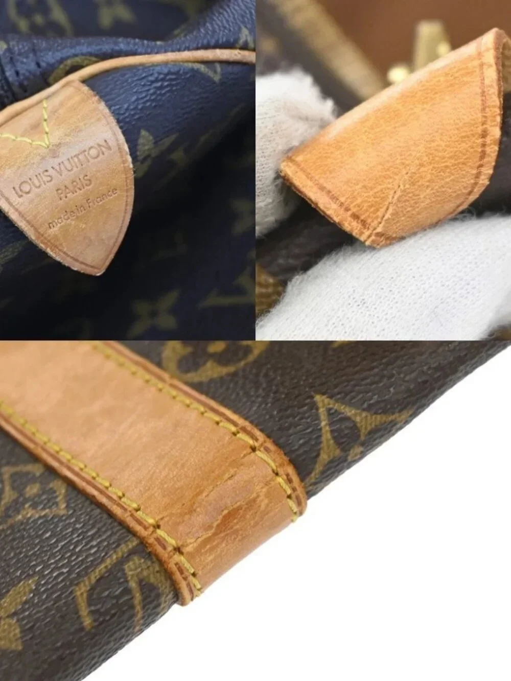 LOUIS VUITTON Keepall 45 Travel Hand Bag Monogram Leather Brown